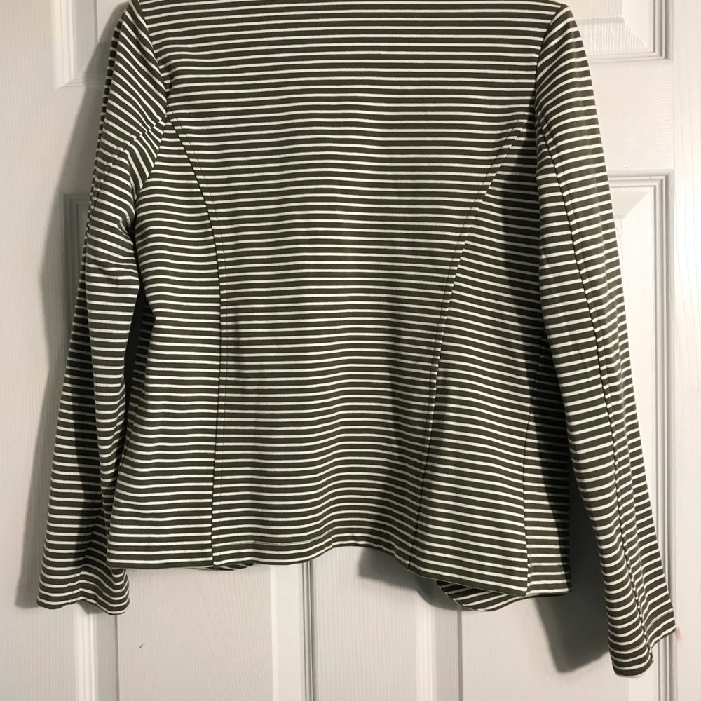 Tommy Hilfiger Striped Stretch Olive and White Blazer SP - Picture 5 of 10